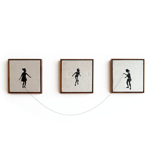 Quadro de brincar tecido